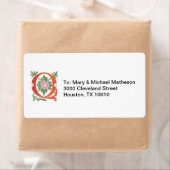 Q Monogram voor Fleur-de-lis Etiket (Insitu)