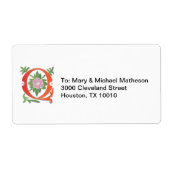 Q Monogram voor Fleur-de-lis Etiket (Voorkant)