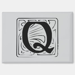 Q Monogramm schwarz Magneet