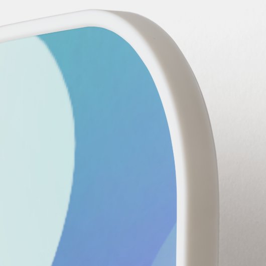 Q Naam Pickleball Paddle Paarse Blue Bubble Modern (Links Detail)