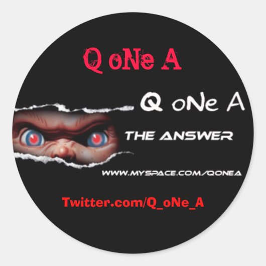Q oNe A Sticker 2 (Voorkant)