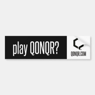 Q play Qonqr Bumpersticker