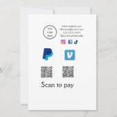 Q R-code PayPal venmo scan betalen voeg social med Feestdagenkaart (Voorkant)