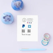 Q R-code PayPal venmo scan betalen voeg social med Flyer (Enkel)
