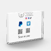 Q R-code PayPal venmo scan betalen voeg social med Fotoblokken (Links)