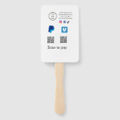 Q R-code PayPal venmo scan betalen voeg social med Handwaaier (Achterkant)