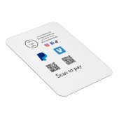 Q R-code PayPal venmo scan betalen voeg social med Magneet (Rechterzijde)