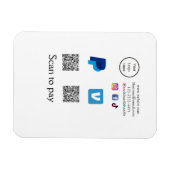 Q R-code PayPal venmo scan betalen voeg social med Magneet (Horizontaal)