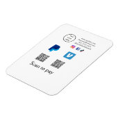 Q R-code PayPal venmo scan betalen voeg social med Magneet (Linkerzijde)