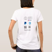 Q R-code PayPal venmo scan betalen voeg social med T-shirt (Achterkant)