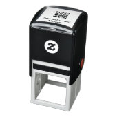 Q R-code toevoegen naam textuur bericht eenvoudig Zelfinktende Stempel (Product)