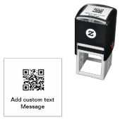 Q R-code toevoegen naam textuur bericht eenvoudig Zelfinktende Stempel (In situ)