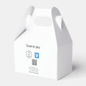 Q R-code venmo scan om logo toe te voegen sociale  Bedankdoosjes (Achterkant)
