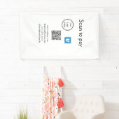 Q R-code venmo scan om logo toe te voegen sociale  Spandoek (Insitu)