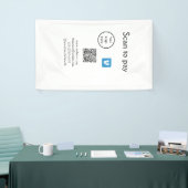 Q R-code venmo scan om logo toe te voegen sociale  Spandoek (Beurs)