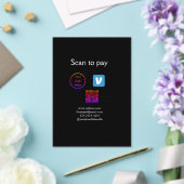 Q R code venmo scan om te betalen add logo social Acryl Uitnodigingen (Insitu (Huwelijk))
