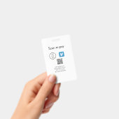 Q R code venmo scan om te betalen add logo social  Badge (Handheld)