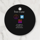 Q R code venmo scan om te betalen add logo social Bedankjes Labels (Achterkant)