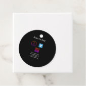 Q R code venmo scan om te betalen add logo social Bedankjes Labels (In situ)