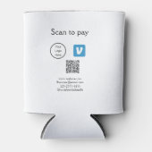Q R code venmo scan om te betalen add logo social Blikjeskoeler (Voorkant)