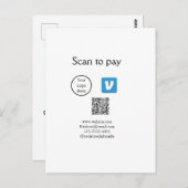Q R code venmo scan om te betalen add logo social  Briefkaart (Voorkant / Achterkant)