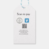 Q R code venmo scan om te betalen add logo social  Cadeaulabel (Achterkant)