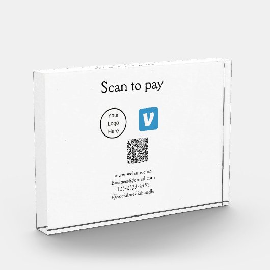 Q R code venmo scan om te betalen add logo social Fotoblokken (Links)