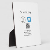 Q R code venmo scan om te betalen add logo social  Fotoplaat (Zijkant)