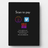 Q R code venmo scan om te betalen add logo social  Fotoplaat (voorkant)