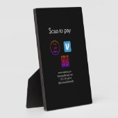 Q R code venmo scan om te betalen add logo social  Fotoplaat (Zijkant)