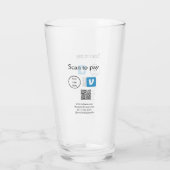Q R code venmo scan om te betalen add logo social Glas (Achterkant)