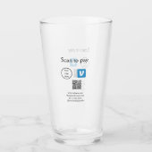 Q R code venmo scan om te betalen add logo social Glas (Voorkant)