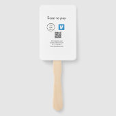 Q R code venmo scan om te betalen add logo social Handwaaier (Achterkant)