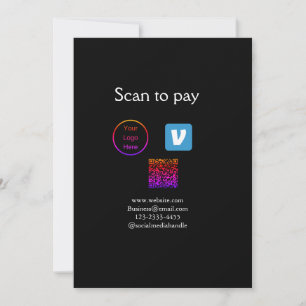 Q R code venmo scan om te betalen add logo social  Kaart