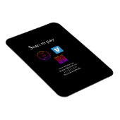 Q R code venmo scan om te betalen add logo social Magneet (Rechterzijde)
