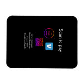 Q R code venmo scan om te betalen add logo social Magneet (Horizontaal)