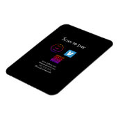 Q R code venmo scan om te betalen add logo social Magneet (Linkerzijde)