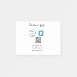 Q R code venmo scan om te betalen add logo social  Post-it® Notes