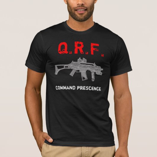 Q.R.F., bevelaanwezigheid T-shirt (Voorkant)