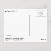 Q’s Pizzeria  Neon Sign, Hillside Il. Briefkaart (Achterkant)