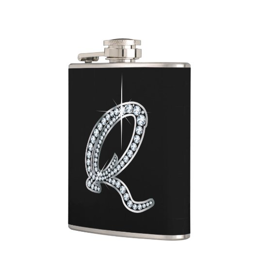 Q Script "Diamond Bling"-fles Heupfles (Links)
