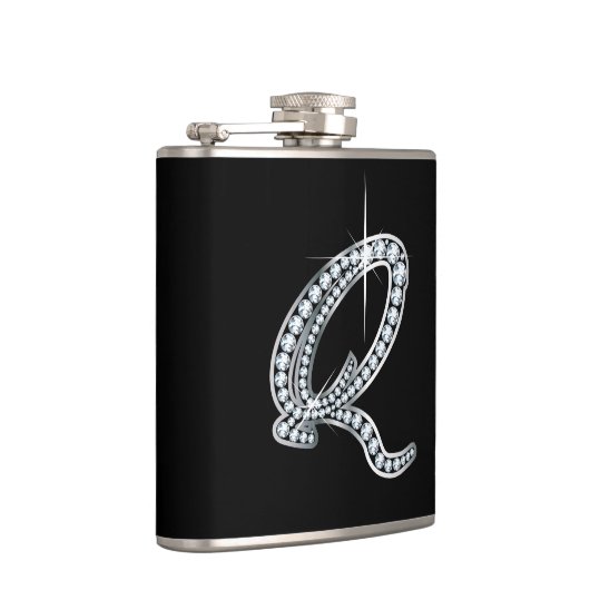 Q Script "Diamond Bling"-fles Heupfles (Rechts)