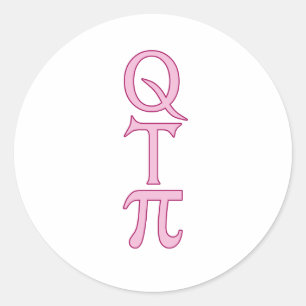 Q T Pi-producten Ronde Sticker
