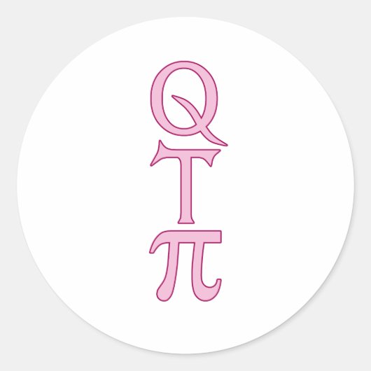 Q T Pi-producten Ronde Sticker (Voorkant)