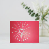 Q-Tip hart Briefkaart (Staand voorkant)