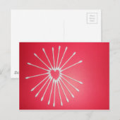 Q-Tip hart Briefkaart (Voorkant / Achterkant)