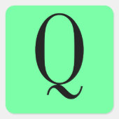 Q VIERKANTE STICKER (Voorkant)