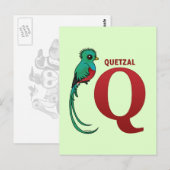Q voor Quetzal Briefkaart (Voorkant / Achterkant)
