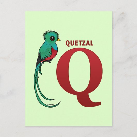 Q voor Quetzal Briefkaart (Voorkant)