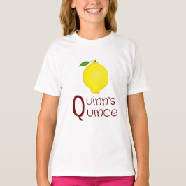 Q Voor uw Initiaal Naam en Quince Fruit T-shirt